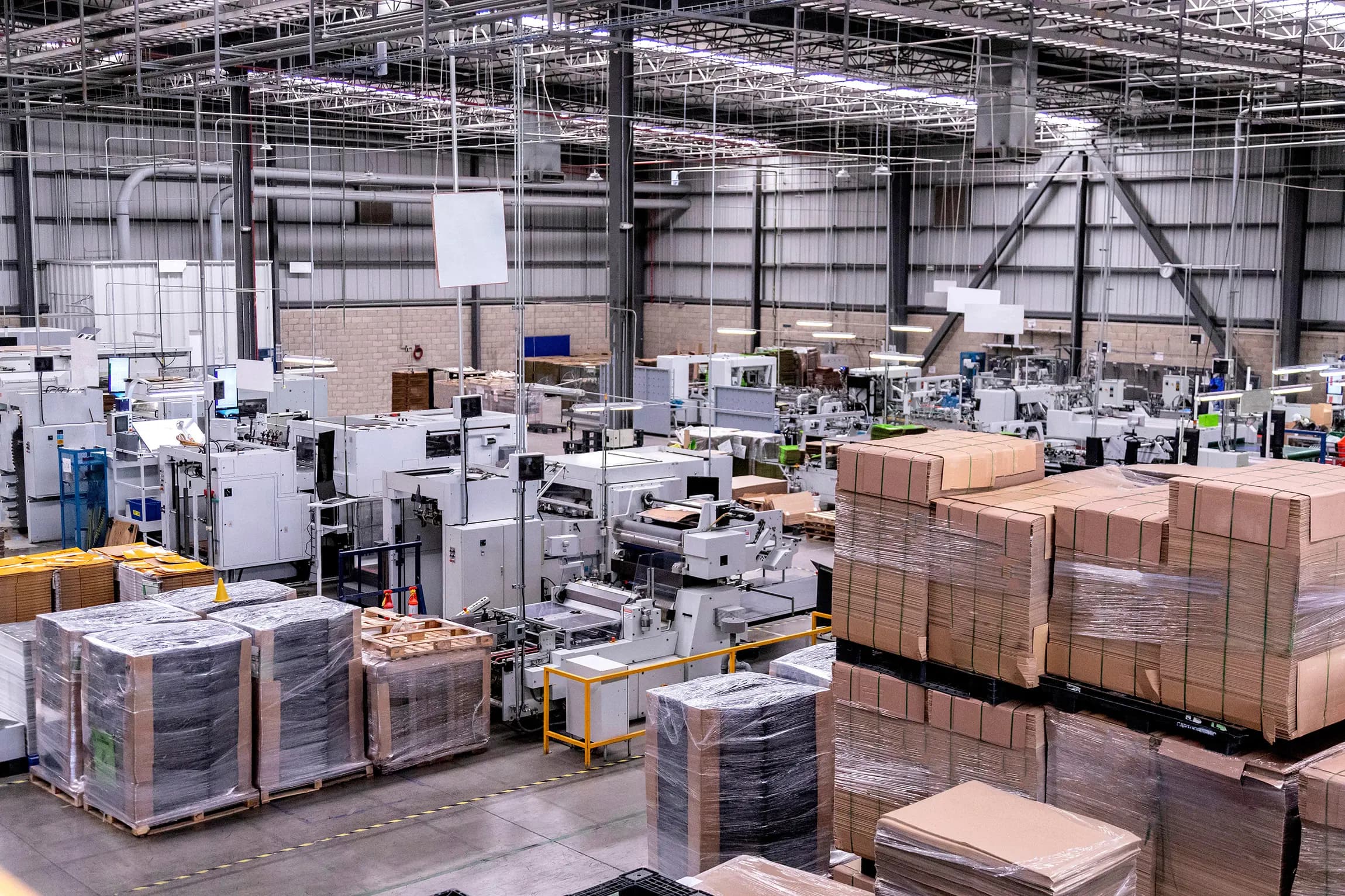 warehouse with machines