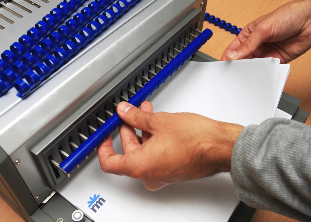 comb-binding hero visual